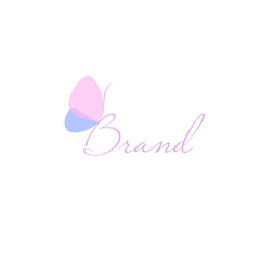 Butterfly logo design isolated