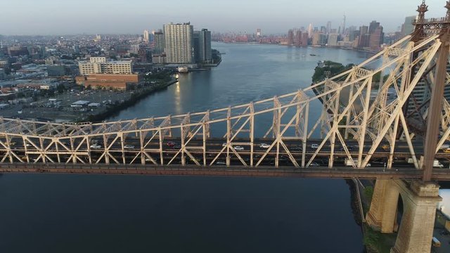Aerial, Queensboro Bridge in New York City