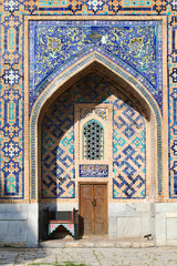 Detail from Tillya-kori madrasa in Samarkand, Uzbekistan