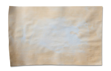 Sheet of vintage old paper isolated on a white background