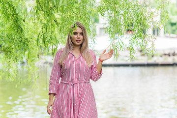Nice plus size woman with fashionable figure, full hips, natural woman’s beauty  © T.Den_Team