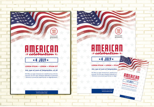 American Themed Party Poster and Flyer Layout 