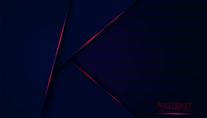 Dark abstract background with blue overlay layers.Modern shape with sparkle red light decoration. And the design elegant and is used as an illustration or backdrop.