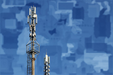 Base station network operator. 5G. 4G, 3G mobile technologies.