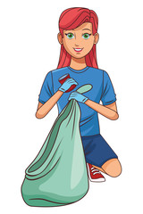 cleaning service person avatar cartoon character