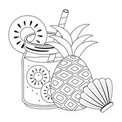 Isolated pineapple juice design vector illustration