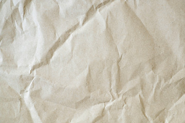 Crumpled recycled paper. Reuse