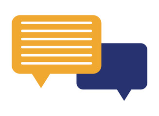 speech bubble with lines icon