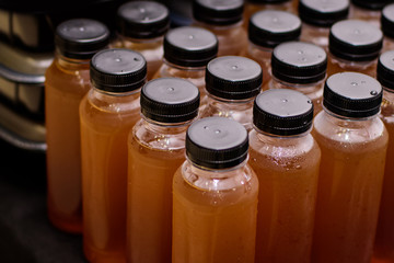 Catering drinks – bottles with juice