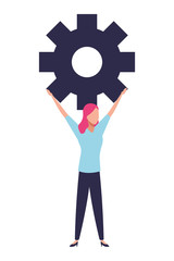 business woman avatar cartoon character