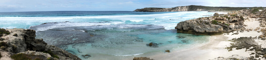 Fototapeta na wymiar Panorama of coast of Kangaroo Island, Australia