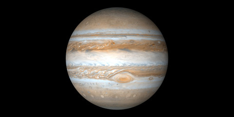 jupiter gas planet black background