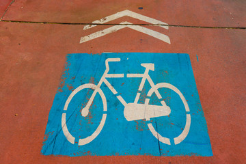 Bike icon for bike path