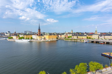 Fototapeta na wymiar Stockholm old town (Gamla Stan) cityscape, Sweden