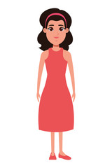 young woman avatar cartoon character