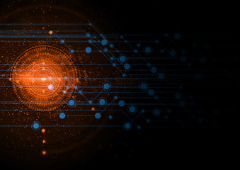 data deep learning robotic, molecule of chemical, atom cell science, futuristic cyber network,...