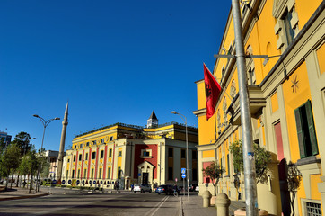 Plaza principal de Tirana, Albania