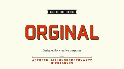 Orginal typeface.For labels and different type designs