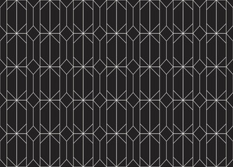 Vector Modern Seamless Pattern. Monochrome Retro Texture. Hipster Geometric Background.