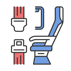 Seat belt color icon