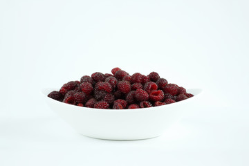 Fresh raspberry, Delicious raspberry isolated on color background