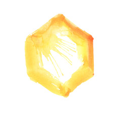 Honeycomb watercolor with splashes.