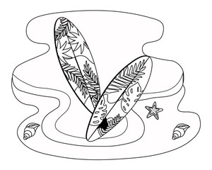 Summer and vacation icon set design