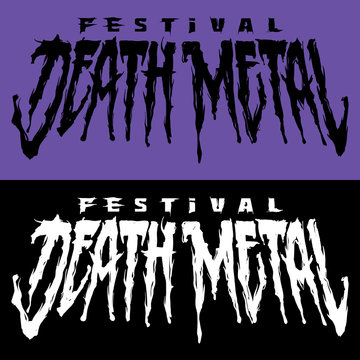 Banner for death metal music festival