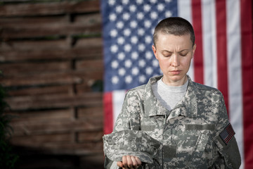 Female US Army Soldier