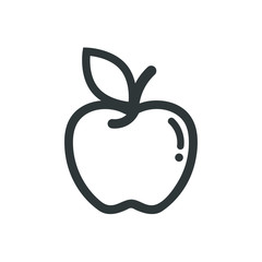 cartoon cute apple vector outline