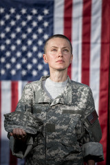 Female US Army Soldier