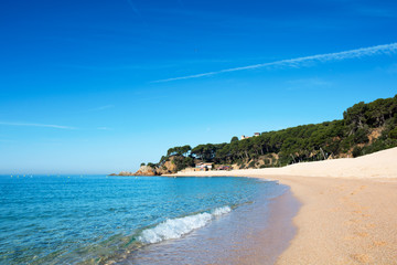 Fanals Beach in Lloret de Mar, Costa Brava of Catalonia, Spain