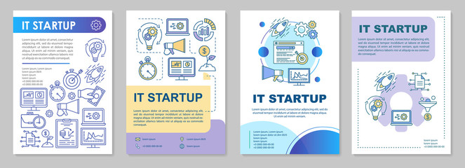 IT startup brochure template layout