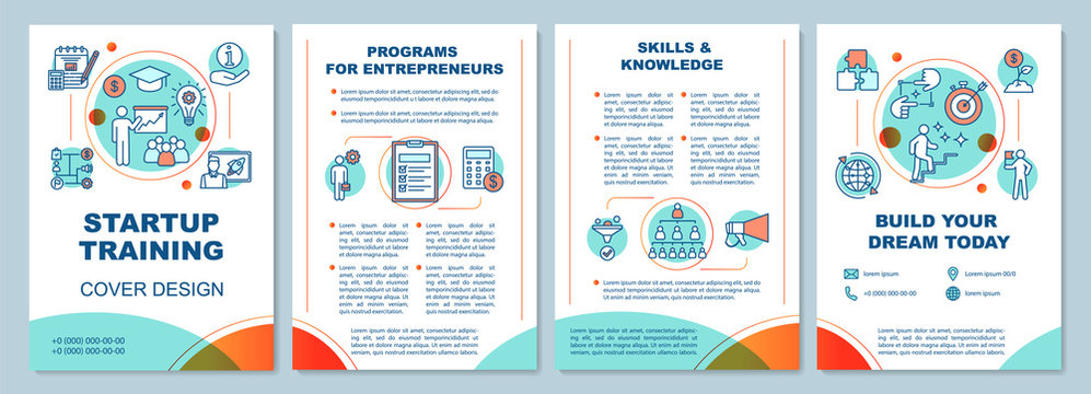 Startup training brochure template layout