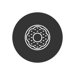 Donut vector icon in modern style for web site and mobile app