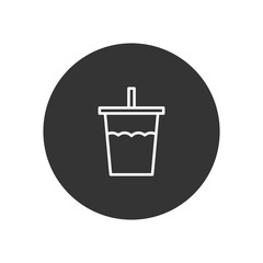 Drink vector icon in modern style for web site and mobile app