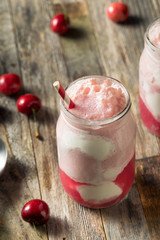 Homemade Sweet Cherry Kombucha Ice Cream Float