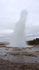Water erruption of geyser Strokkur