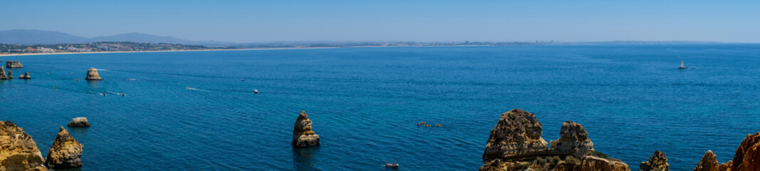 Fototapeta na wymiar Panorama of the Algarve coast Portugal