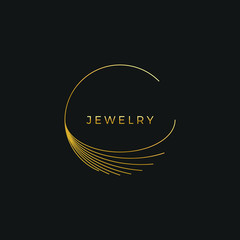 Obraz premium Abstract Ornament Luxury Gold Circle Frame Design Element for Logo background Card Invitations Decoration