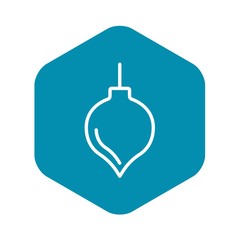 Christmas tree toy icon. Outline christmas tree toy vector icon for web design isolated on black background