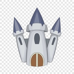 Cute castle icon. Cartoon illustration of castle vector icon for web design