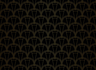 Vintage Seamless Geometric Pattern. Abstract Vector Background. Art Deco Texture.