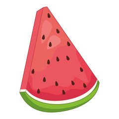 Watermelon fresh fruit sliced cartoon