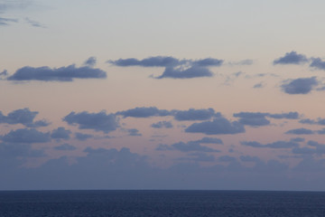 Cloudy sky by the sea