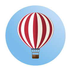 Naklejka premium Balon na gorące powietrze