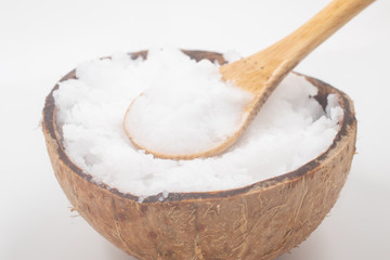 Coconut oil in the coconut bowl