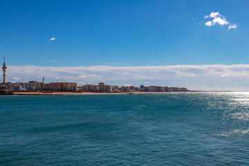 view of city from the sea