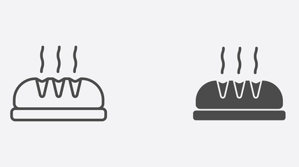 Bread vector icon sign symbol