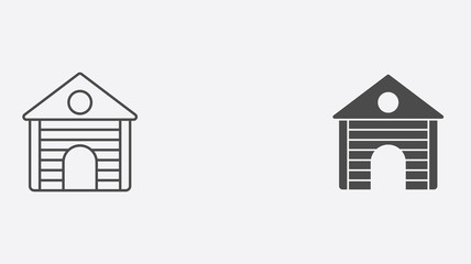 Cabin vector icon sign symbol